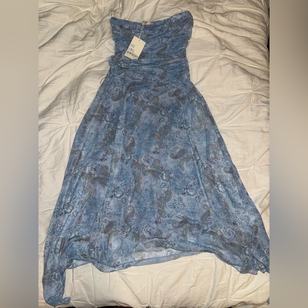 Blue Paisley Dress